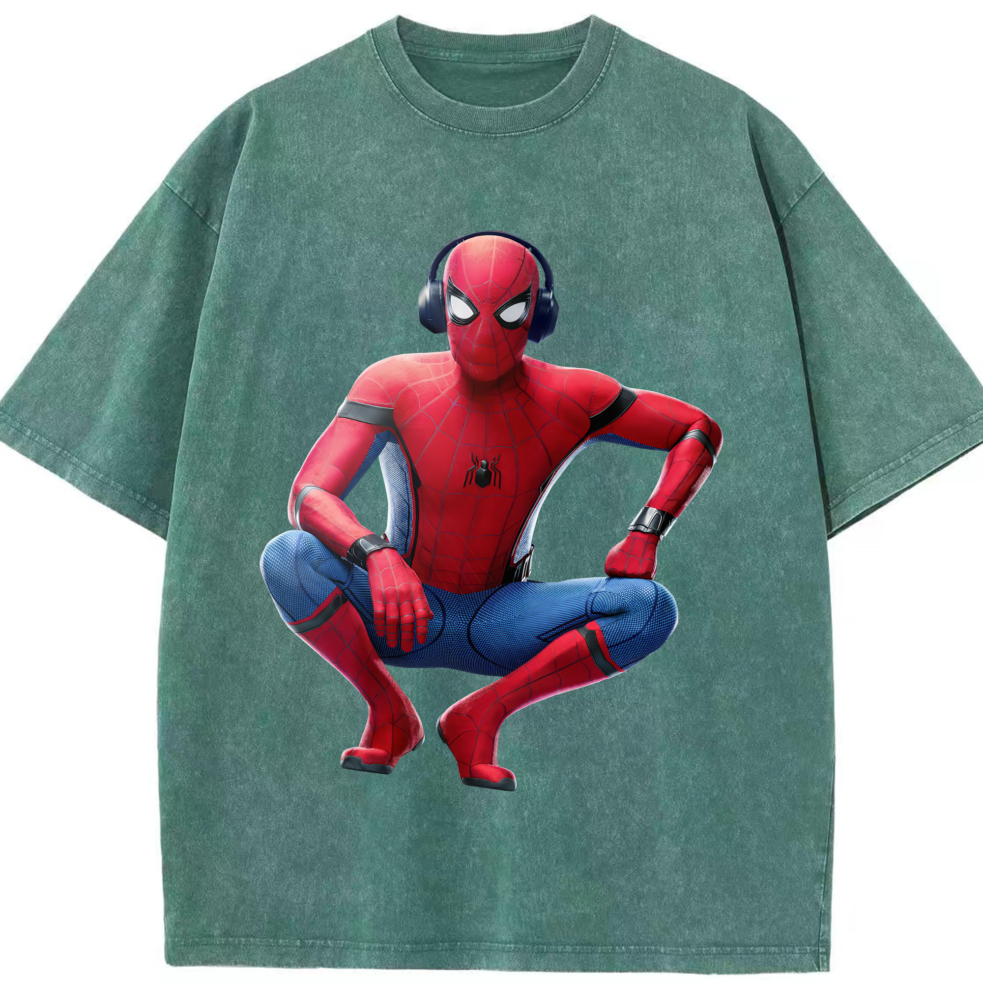 （画像用） Spider Man スパイダーマン 綿100% ヴィンテージ風 半袖Tシャツ（フロントプリント）